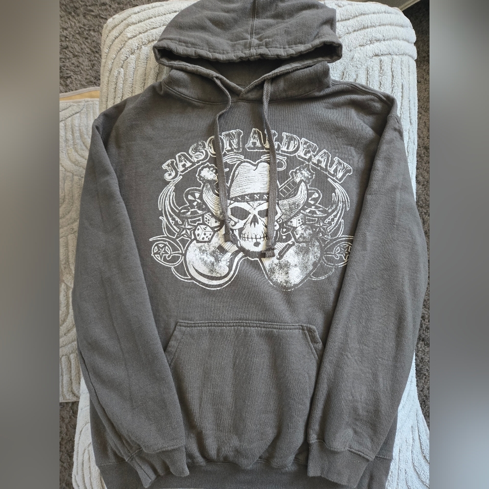Jason Aldean Graphic Concert Hoodie Unisex Medium EUC - Picture 1 of 4